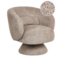 DREHSESSEL Bouclé Beige Lieksa - Beige, Textil (77/77/64cm) - Beliani