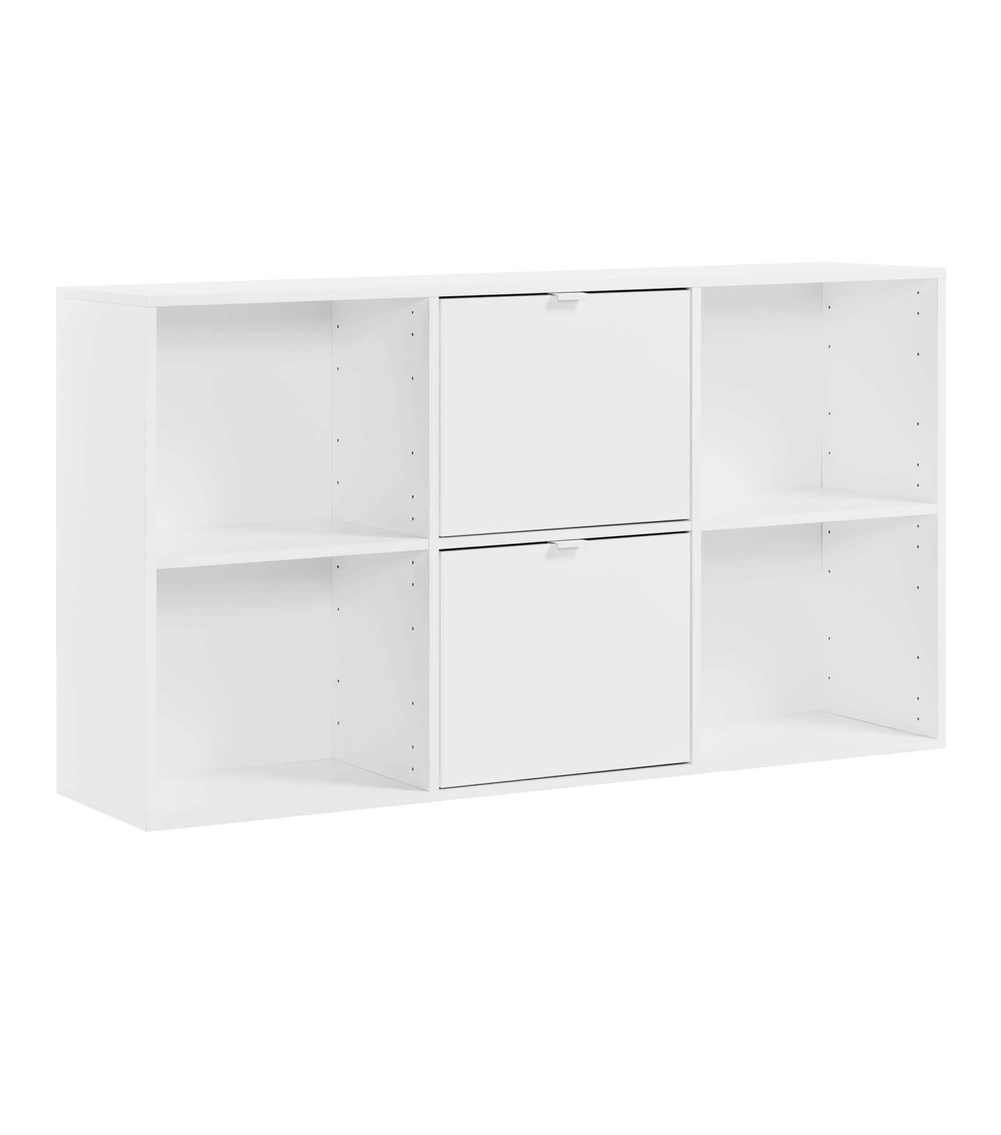 AKTENREGAL Der Verstauer - Weiß, Holzwerkstoff (132/75/35cm) - Mokebo
