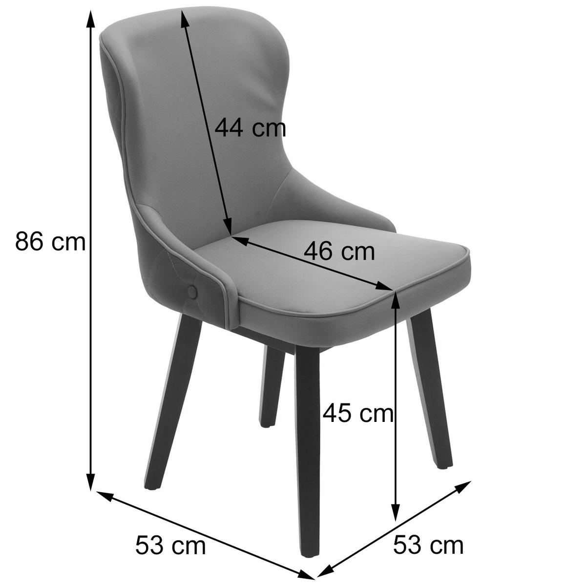 ESSZIMMERSTUHL Grau, Hellgrau 2er-Set - Hellgrau/Grau, Textil (53/86/53cm) - Jamb
