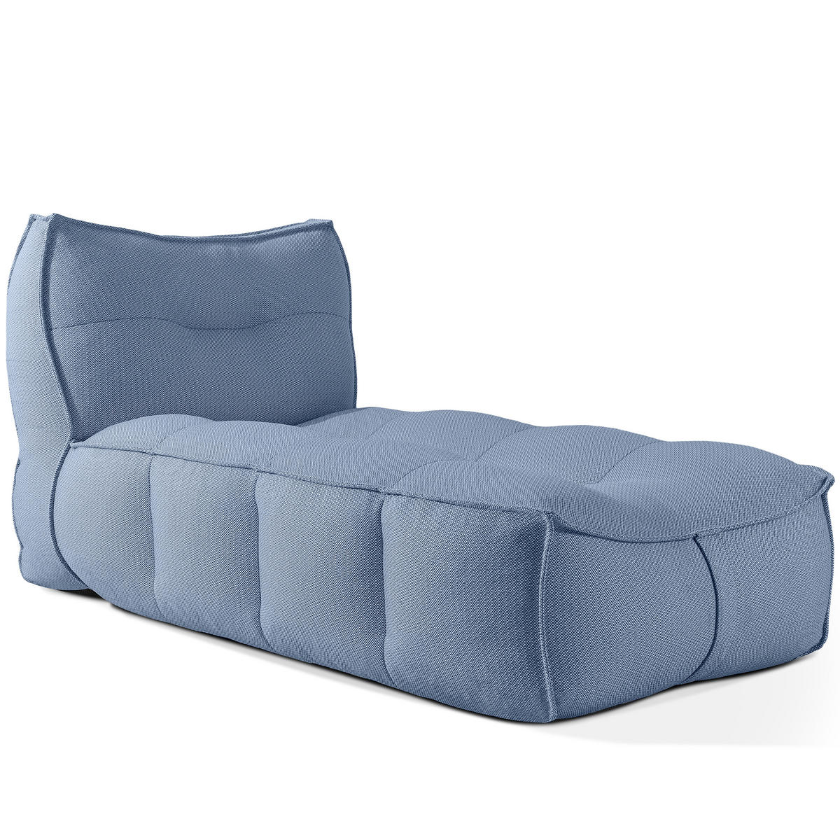 GARTENLIEGE LOVIA Sonnenliege 2-er Set, Marineblau/Weiß - Dunkelblau, Textil (90/82/174cm) - KONSIMO®