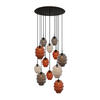 GALERIELEUCHTE Echos 12-flammig Mehrfarbig Ø 18/25cm - Multicolor/Schwarz, Glas (18/18/20cm) - s.luce