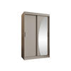 SCHWEBETÜRENSCHRANK Wika 120 cm mit Schubladen - Kaschmir/Silberfarben, Holzwerkstoff/Kunststoff (120/200/62cm) - MIRJAN24