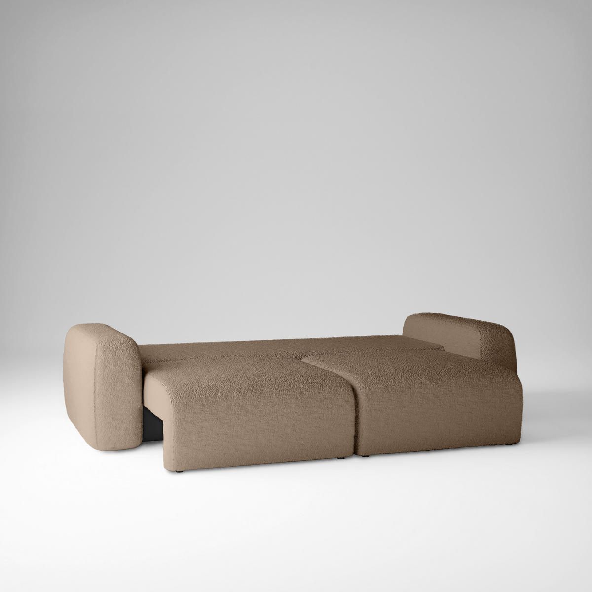 SCHLAFSOFA mit Bettkasten Varde Brown - Braun, Textil (255/85/105cm) - Fedve