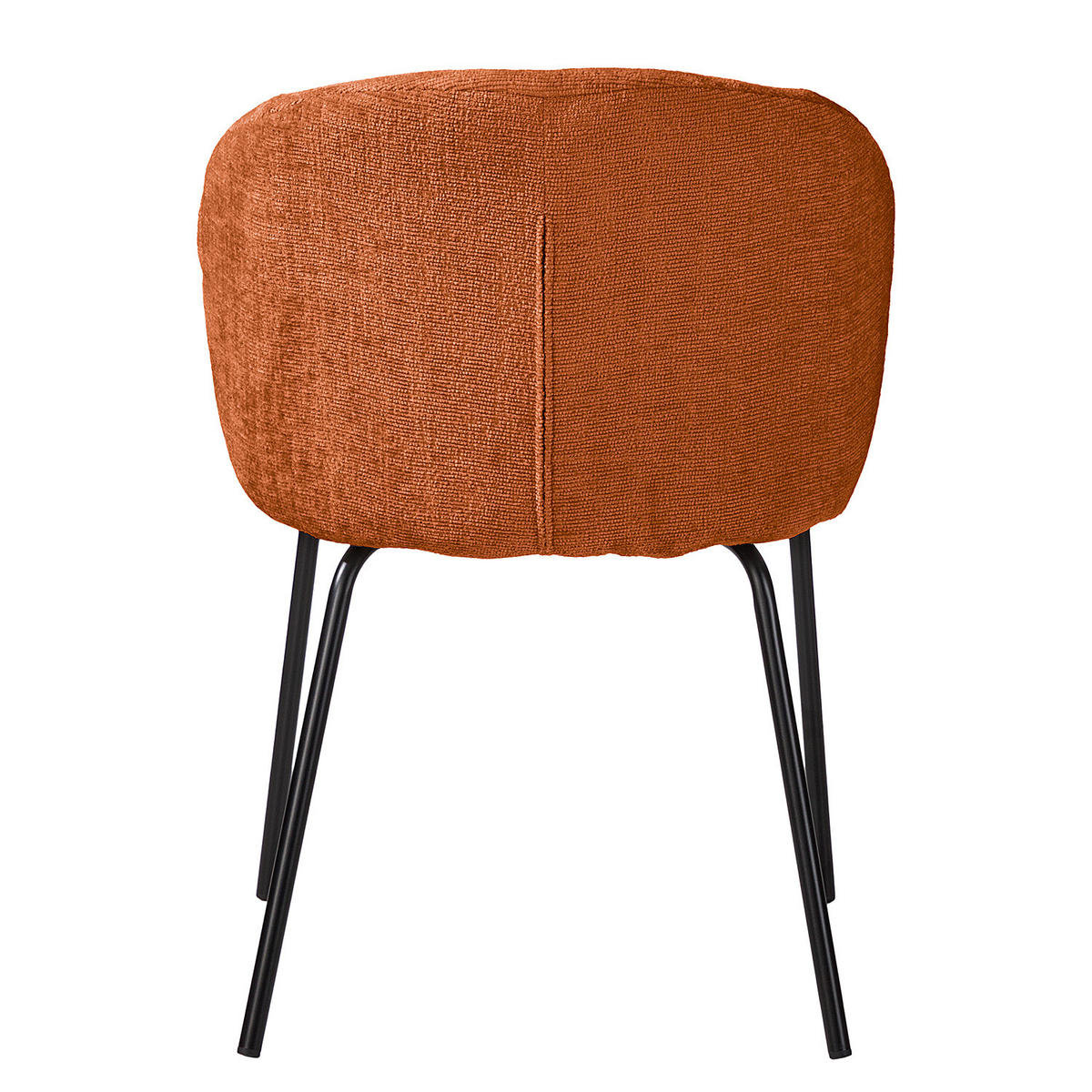 POLSTERSTUHL - 2er-Set - Chenille / Edelstahl - Terracotta, Textil/Metall (54/78/50cm) - home24