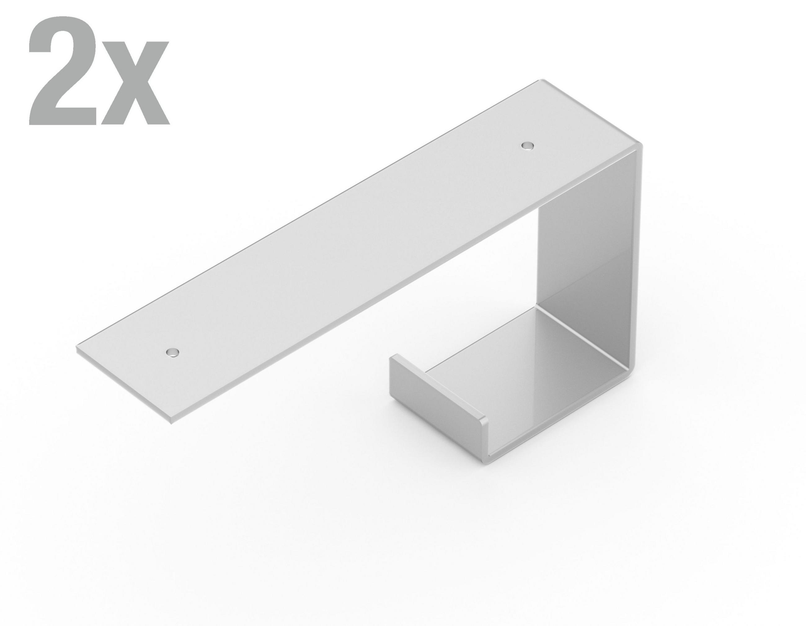 REGALTRÄGER als 2er Set Quinn, Stahl in verschiedenen Trendfarben - Grau, Metall (4.5/10/20cm) - Alberts
