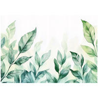 FOTOTAPETE Blätter Natur Grün Vlies Tapete Wohnzimmer 150x105 - Grün, Papier (150/105cm) - Wallarena