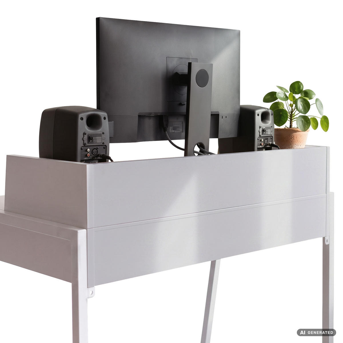 SCHREIBTISCH FLUX 78 cm Weiß - Weiß, Holzwerkstoff (78/48/95cm) - Akord