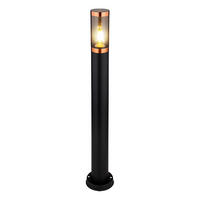 LED STEHLEUCHTE Edelstahl Schwarz Rauch Kupfer - Schwarz, Metall (12.7/12.7/80cm) - Globo Lighting