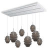 HÄNGELEUCHTE Echos 8-flammig Rauch Ø 18/25cm - Anthrazit/Weiß, Glas (18/18/20cm) - s.luce