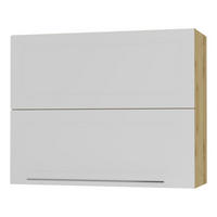 KÜCHENHÄNGESCHRANK Kvantum W8B/90 Weiß Matt / Eiche Artisan Matt 90 / 32,5 / 72cm - Eiche Artisan/Weiß, Holz/Holzwerkstoff (90/72/36cm) - Feldmann-Wohnen