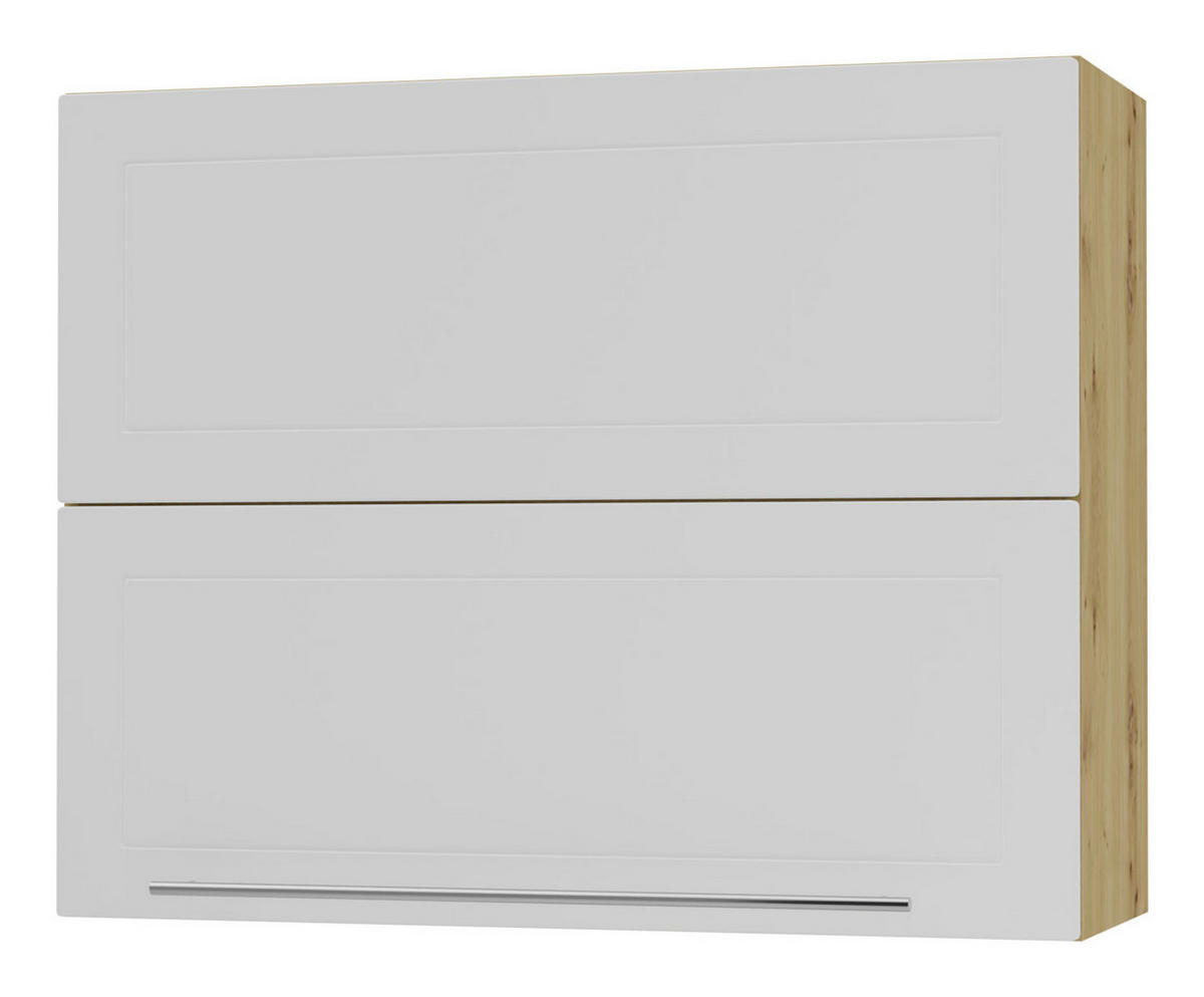 KÜCHENHÄNGESCHRANK Kvantum W8B/90 Weiß Matt / Eiche Artisan Matt 90 / 32,5 / 72cm - Eiche Artisan/Weiß, Holz/Holzwerkstoff (90/72/36cm) - Feldmann-Wohnen