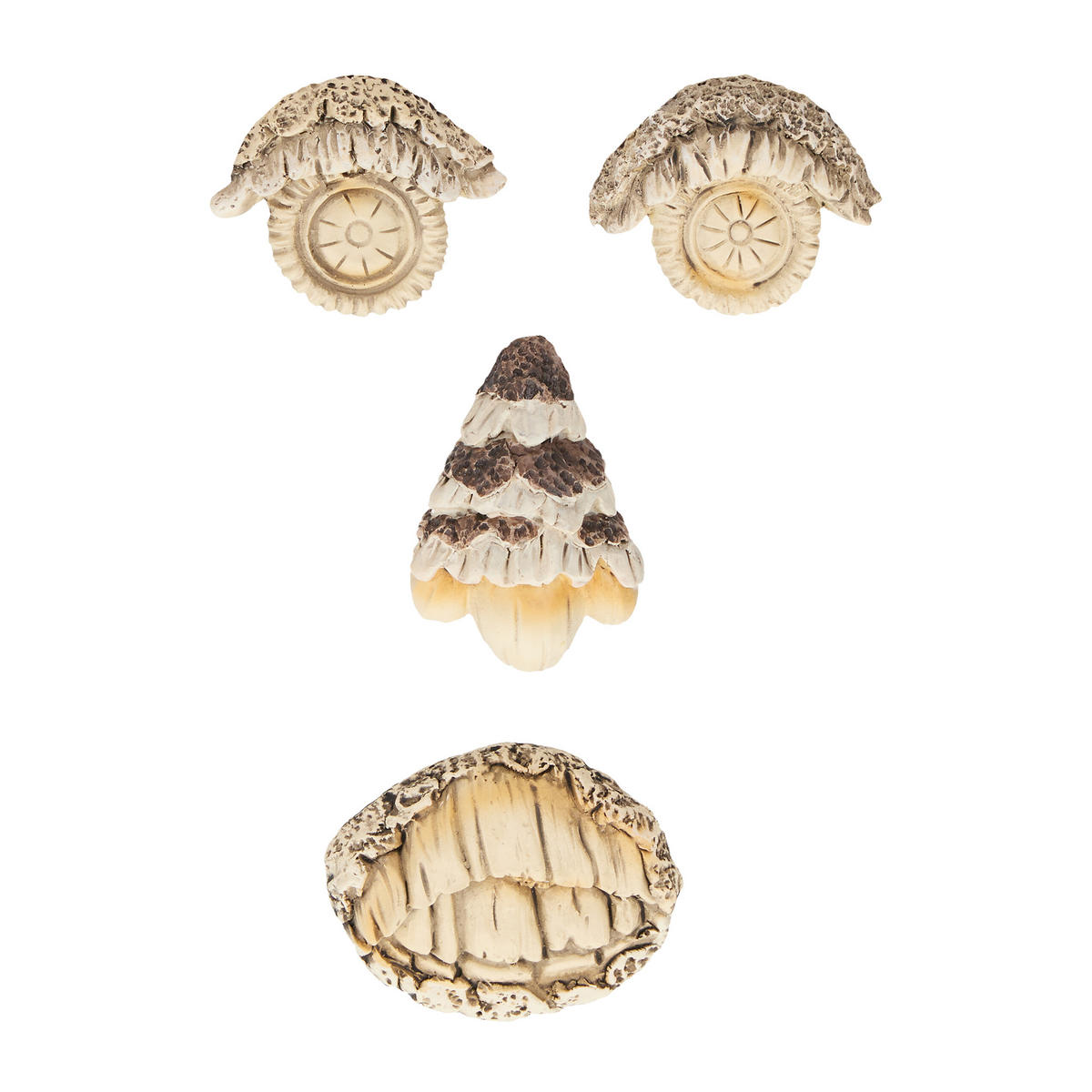 BAUMGESICHT - Multicolor, Kunststoff (6.5/8/2cm) - Relaxdays