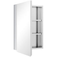 SPIEGELSCHRANK, wandmontierter WC-Schrank, 39 x 12 x 60 cm - Silberfarben, Glas (39/60/12cm) - Vallsero