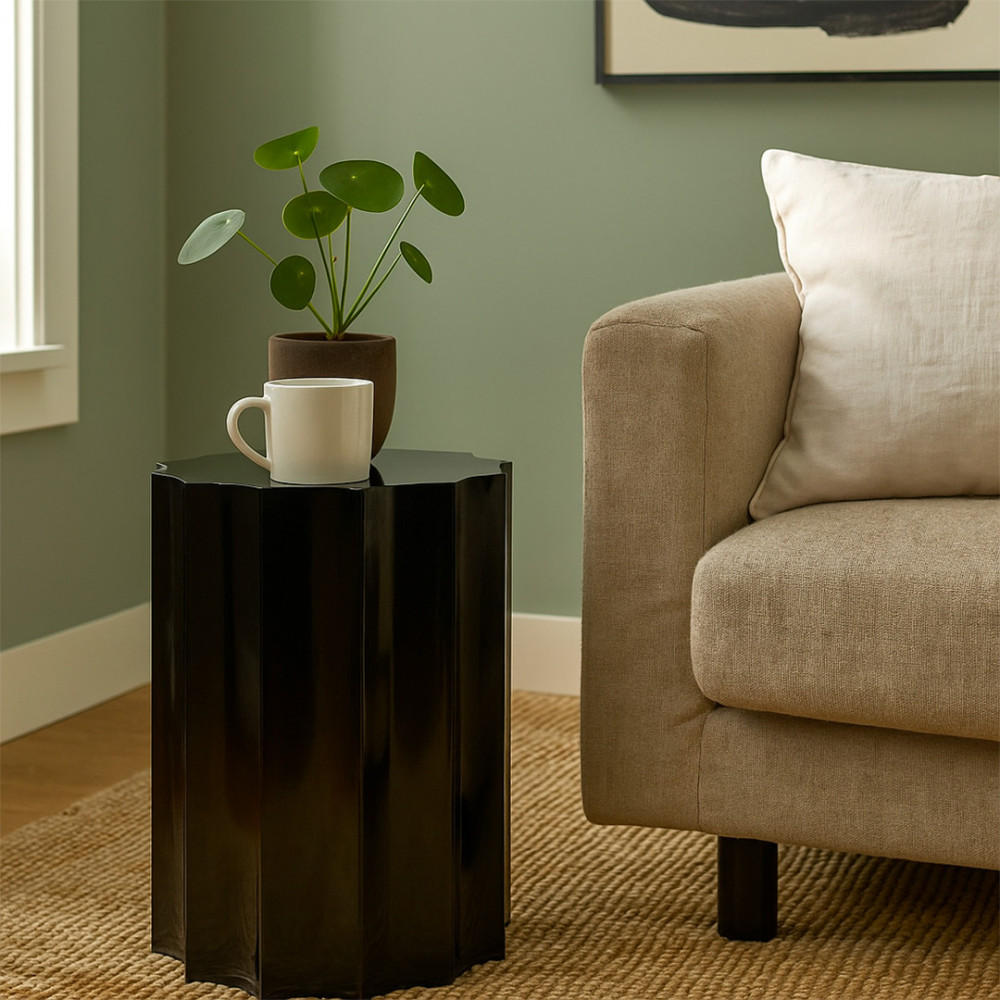 BEISTELLTISCH - Metall - Schwarz - Schwarz, Metall (34/34/46cm) - Drawer