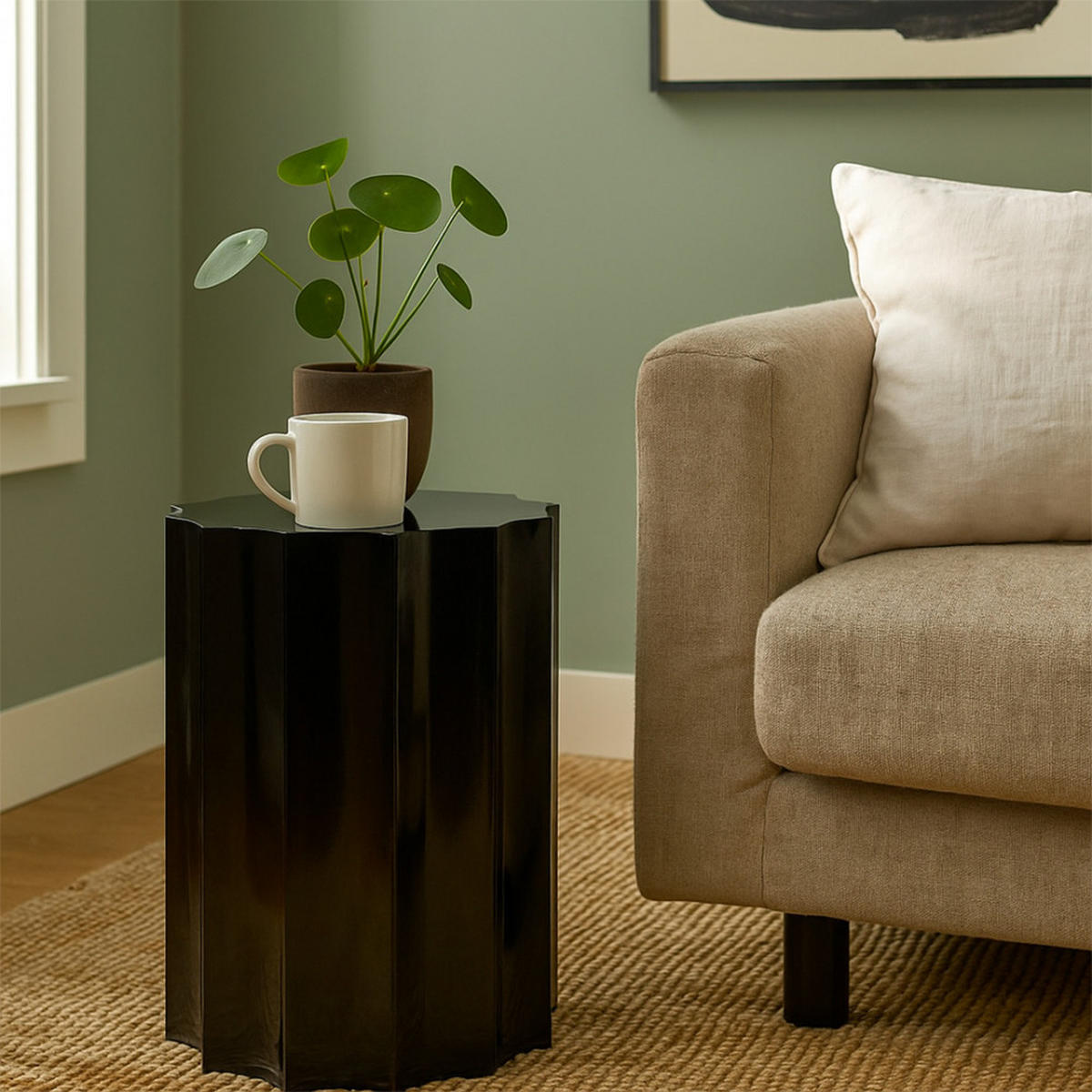 BEISTELLTISCH - Metall - Schwarz - Schwarz, Metall (34/34/46cm) - Drawer