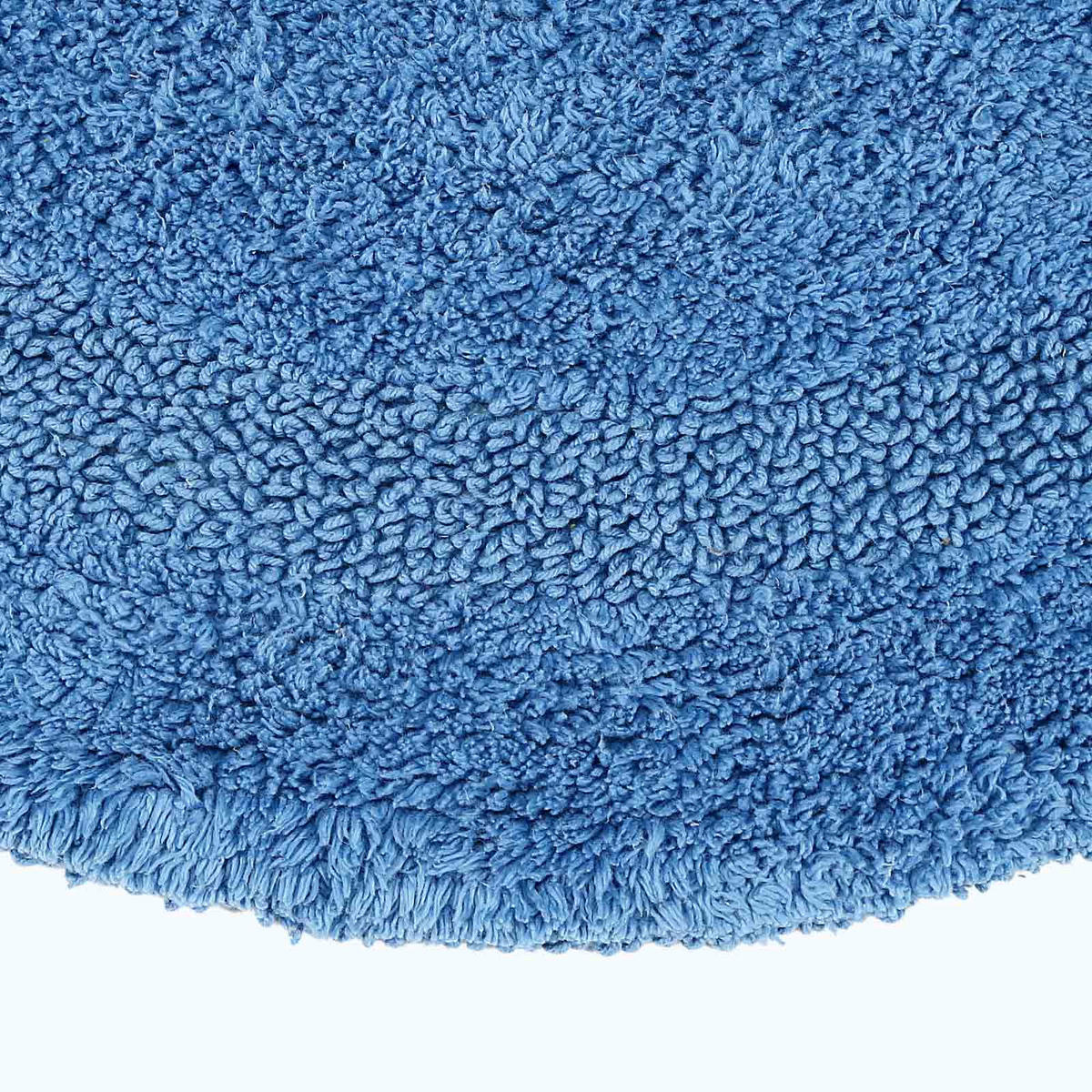 BADEMATTE 80 cm rund, 100% Baumwolle, wendbar - Blau, Textil (80/80cm) - Homescapes
