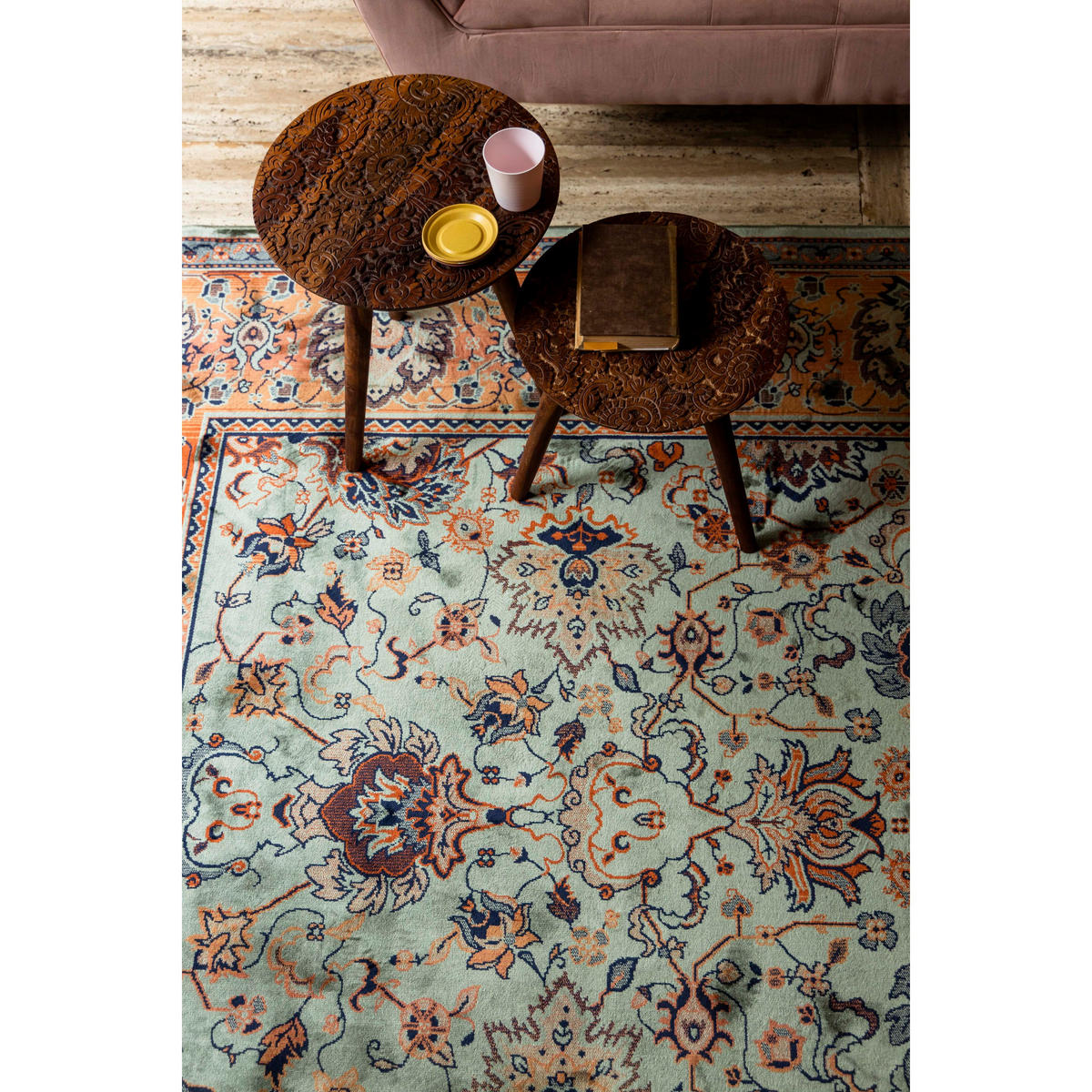 TEPPICH Bid 170x240 cm Grün - Grün, Textil (240/170cm) - Dutchbone