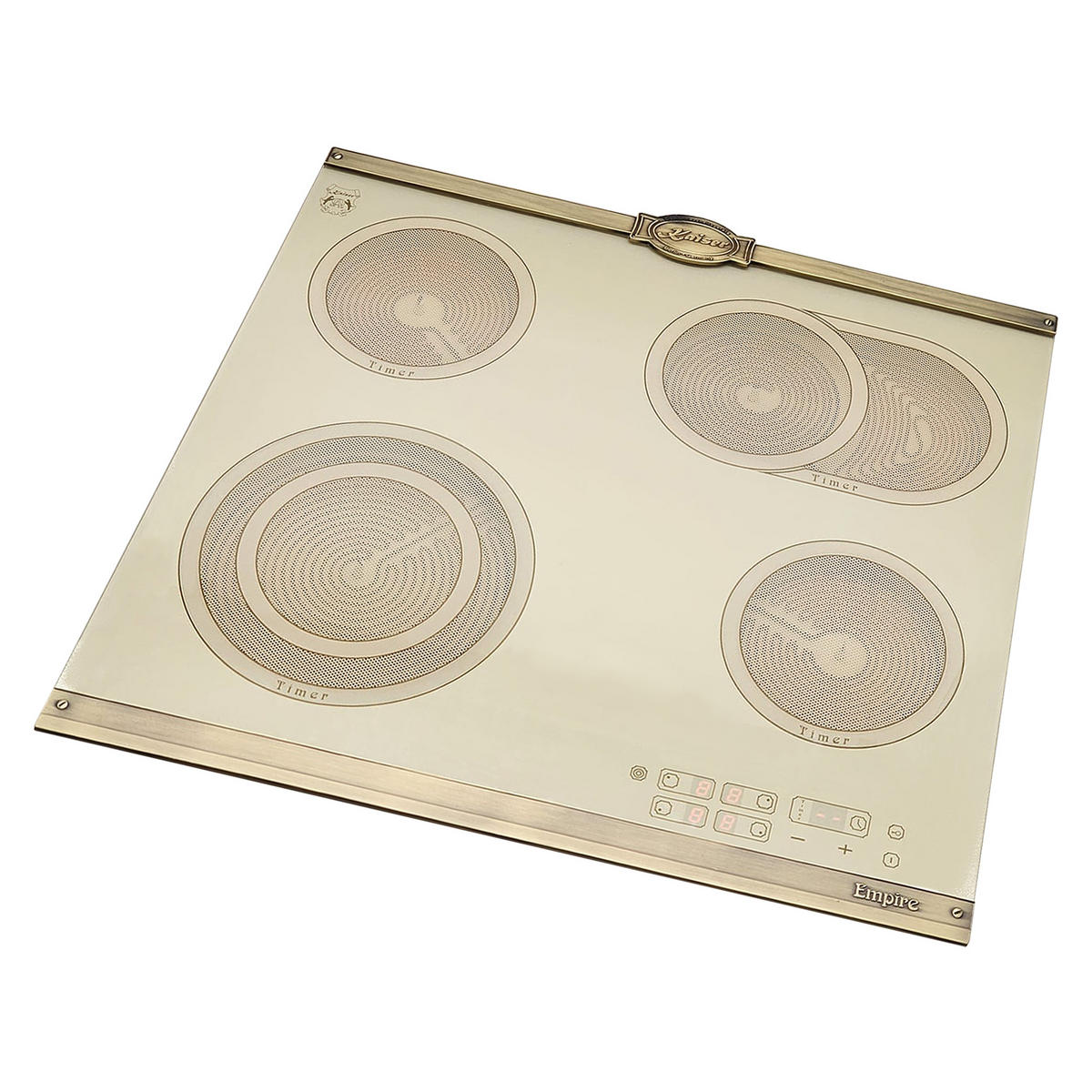 BACKOFEN-SET Elektro Backofen 60 cm EH 6355 ElfEm+KCT 6185 ElfEm Glaskeramik Kochfeld 60 cm Creme - Creme, Metall (59.4/59.4/57.5cm) - Kaiser Küchengeräte