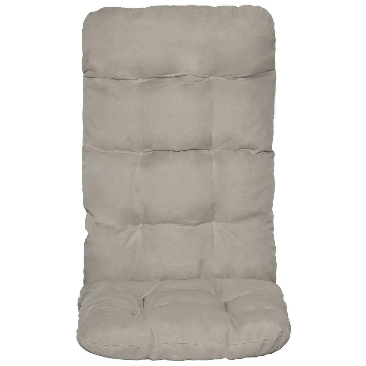 HOCHLEHNERAUFLAGE Flair HL 120/50/8cm Hellgrau (2tlg) - Hellgrau, Textil (50/8/120cm) - Beautissu 