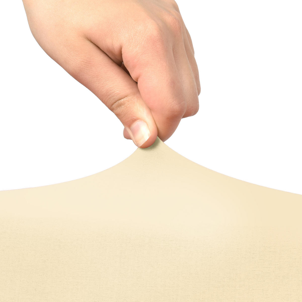 STUHLHUSSE Leona Stretch Bankett 95x45cm Creme - Beige, Textil (45/95cm) - Beautissu 