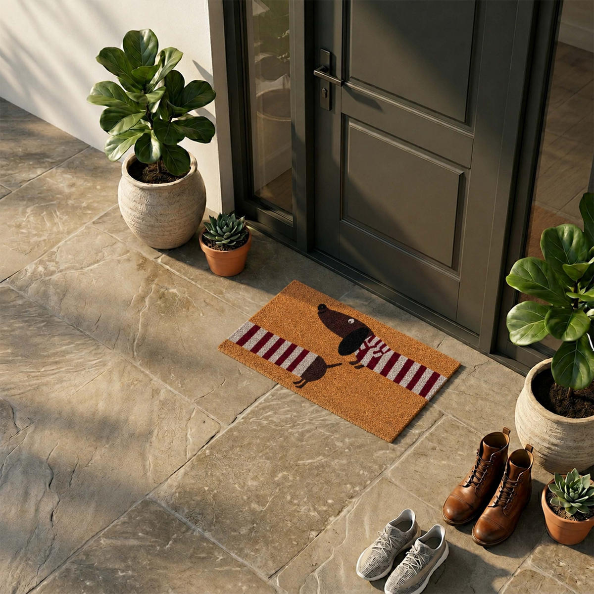 ROHOŽ - viacfarebná, textil/plast (60/40cm) - Relaxdays