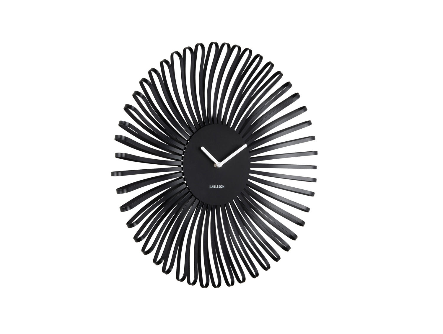 Karlsson Wanduhr Schwarz 7.8x48x48 cm