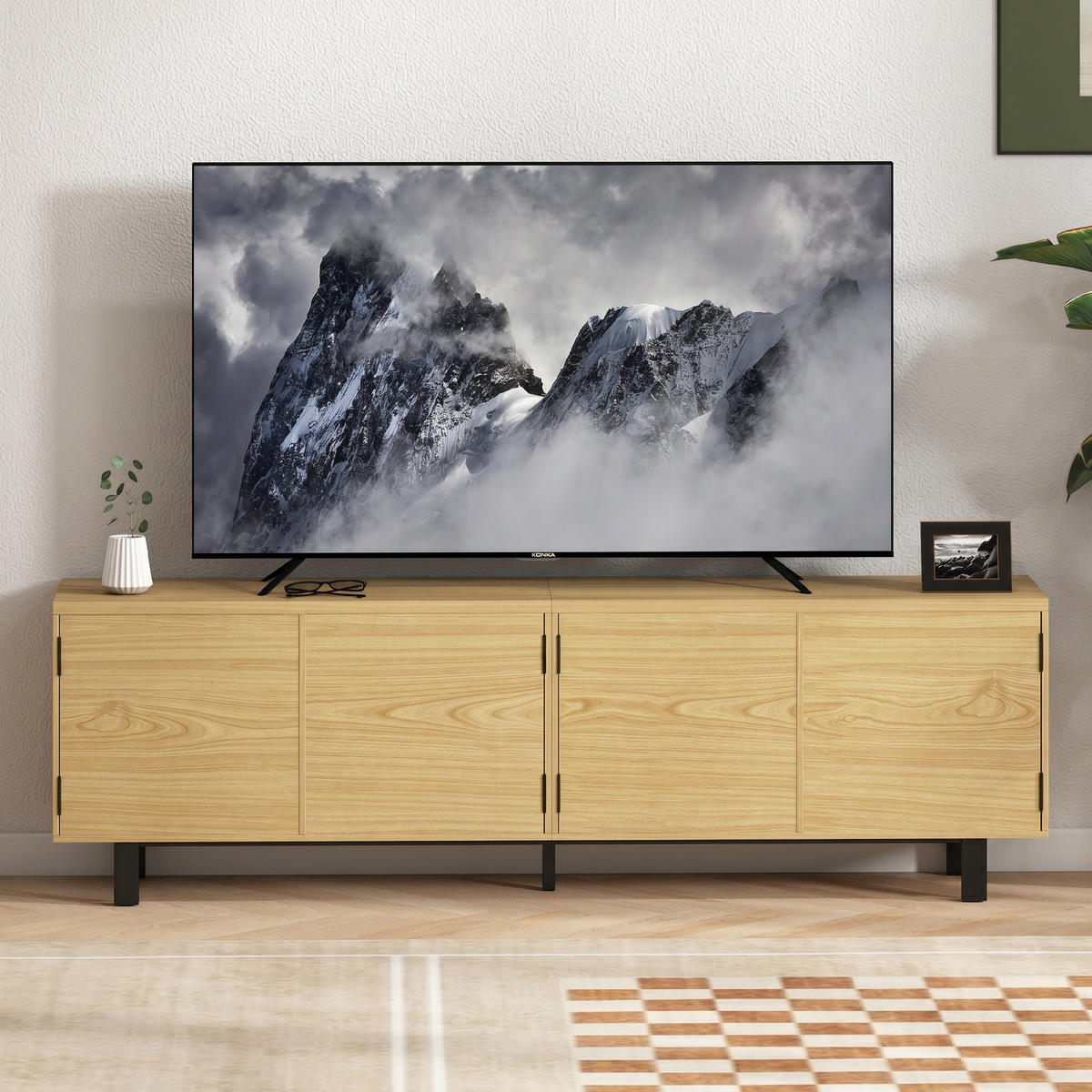 TV-MÖBEL Braun 1 Stück - Braun, Holzwerkstoff (180/55.5/35cm) - GiPP
