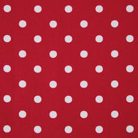 BAUMWOLLSTOFF Meterware Punkte rot, 150 cm - Rot, Textil (150/100cm) - Homescapes