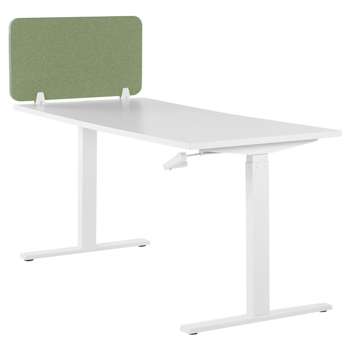 SCHREIBTISCHTRENNWAND 80 x 40 cm Hellgrün Wally - Grün, Textil (80/40/2cm) - Beliani
