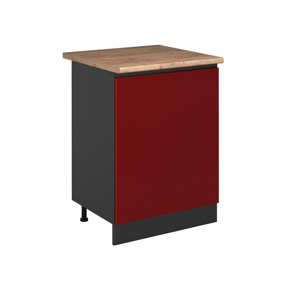 Vicco Küchenunterschrank Rot, Anthrazit 60x81.6x60 cm