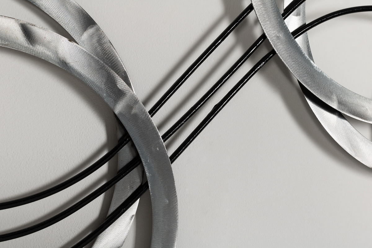 WANDDEKO Silber 115/67 cm - Silberfarben, Metall (3.5/67/5cm) - KUNSTLOFT