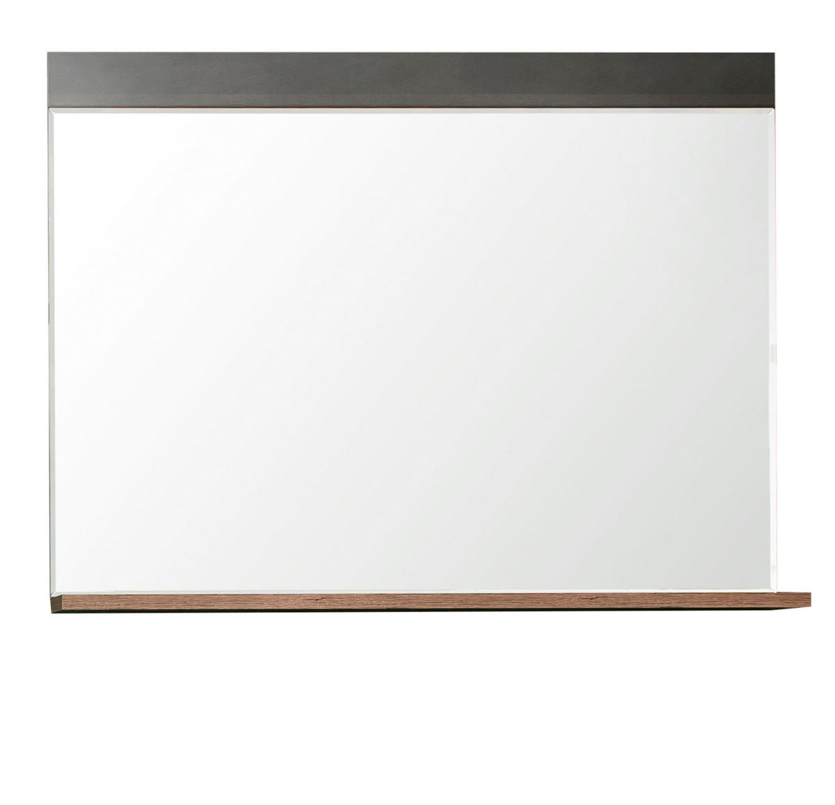 GARDEROBENSPIEGEL Used Wood Shabby mit grau, Wandspiegel mit Ablage 90 x 69 cm - Grau, Glas/Holzwerkstoff (90/69/16cm) - Top.Furn