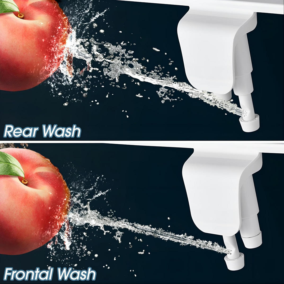WC-BIDET-AUFSATZ, weiß,35/8/18CM - Weiß, Kunststoff (8/18/35cm)