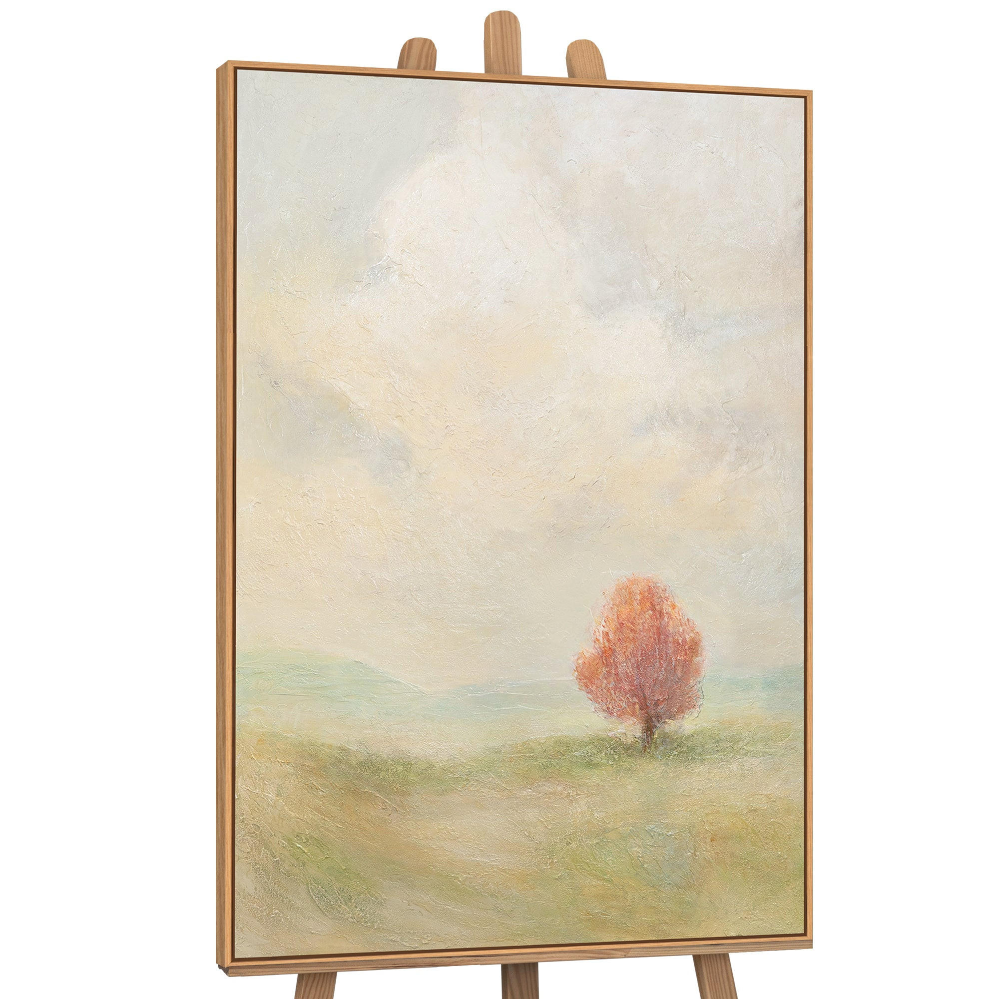 GEMÄLDE Warme Weite Schattenfugenrahmen Eichefarben 140x100 cm - Eichefarben, Holz (140/100cm) - YS-art gallery