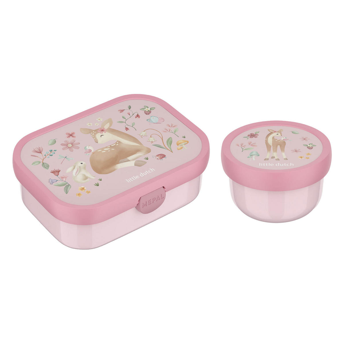 OBST- UND BENTOBOX Campus (2025) Fairy Garden 300 & 750 ml 2er Set - Pink/Rosa, Kunststoff (1/1/1cm) - Mepal