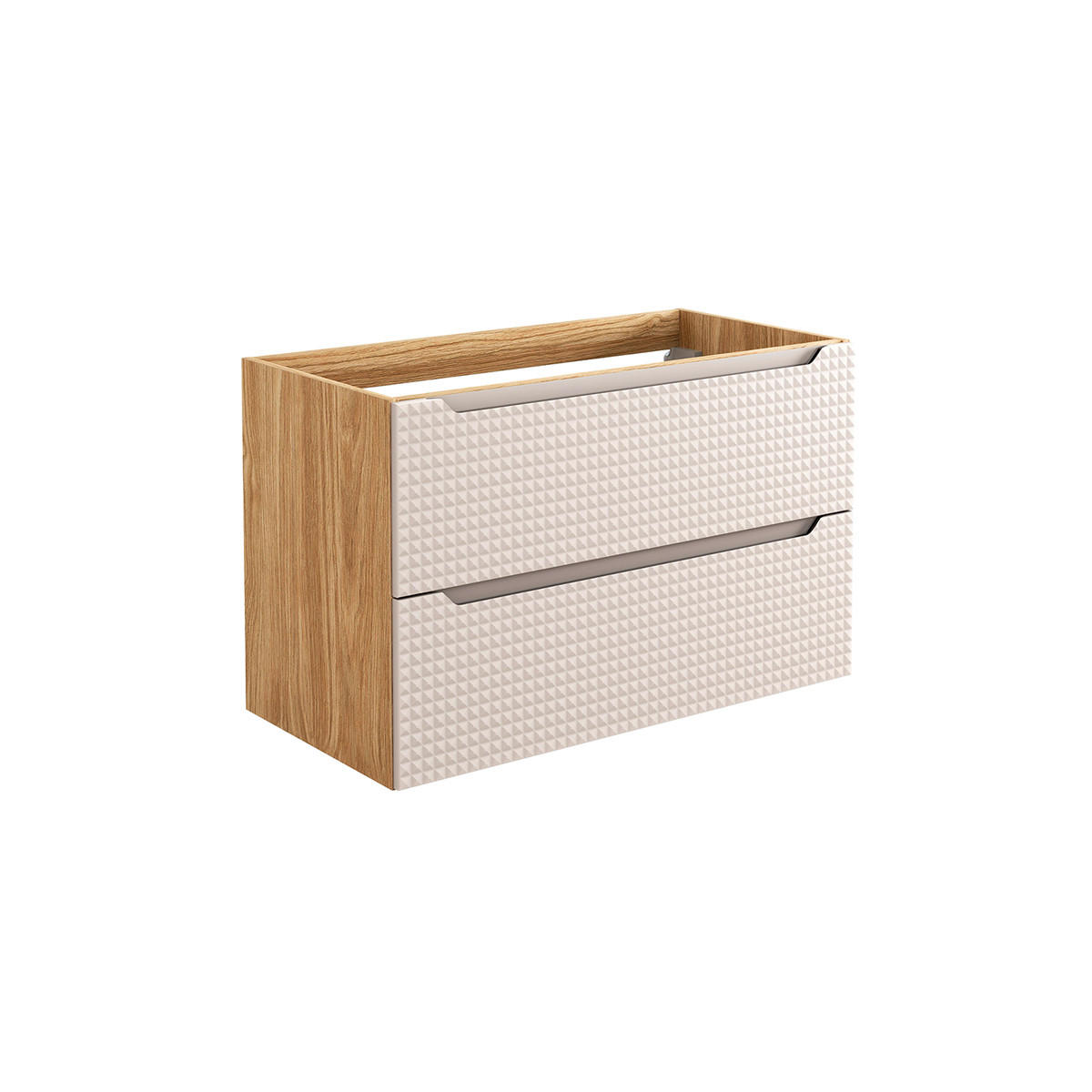 SKŘÍŇKA POD UMYVADLO 90cm Mallory Béžová a dřevo - hnědá, kompozitní dřevo (90/57/46cm) - Petits-meubles