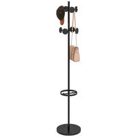 GARDEROBENSTÄNDER Schwarz 1 Stück - Schwarz, Metall (34/177/34cm) - GiPP