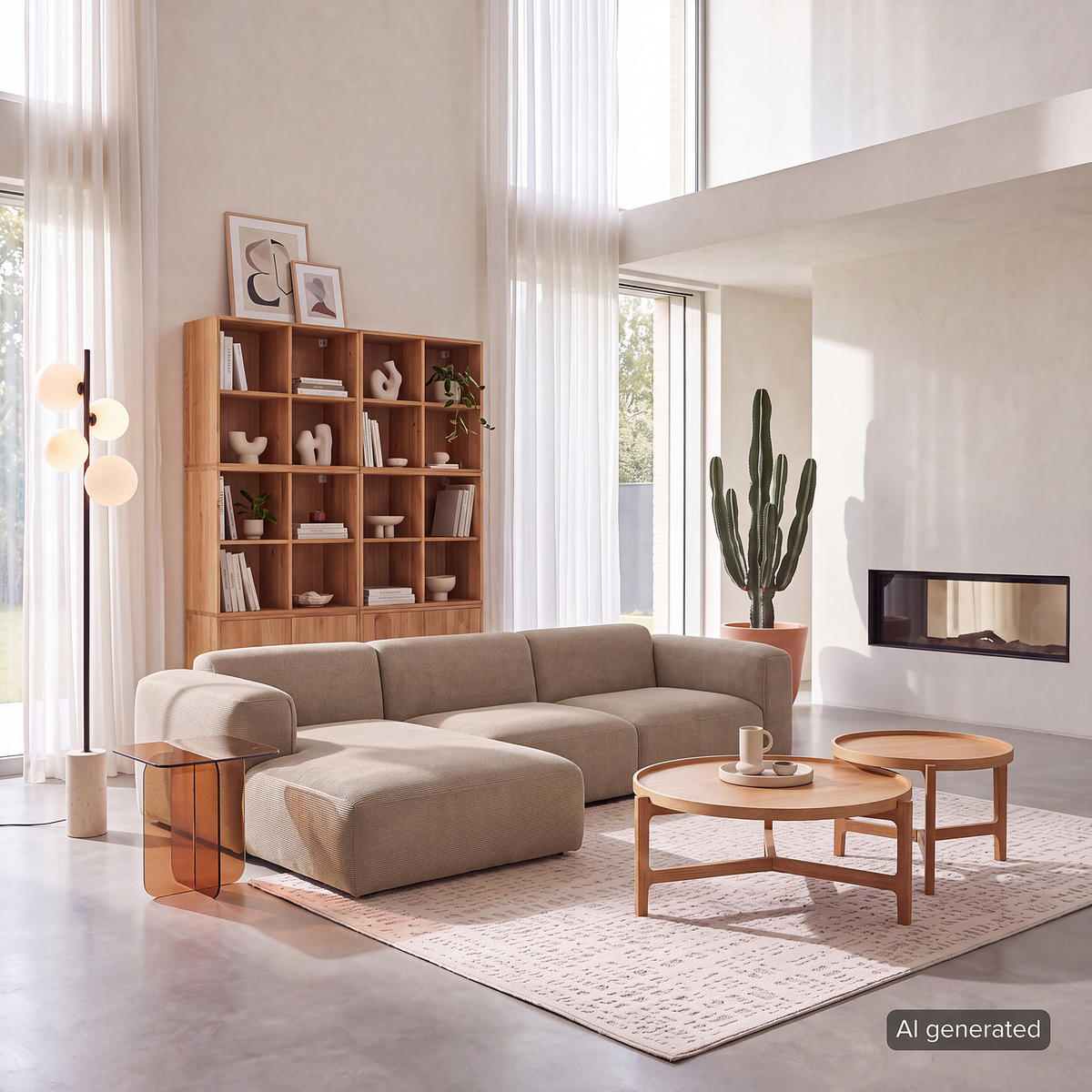 3-SITZER ECKSOFA mit Longchair - Taupe/Schwarz, Kunststoff/Textil (284/173cm) - home24
