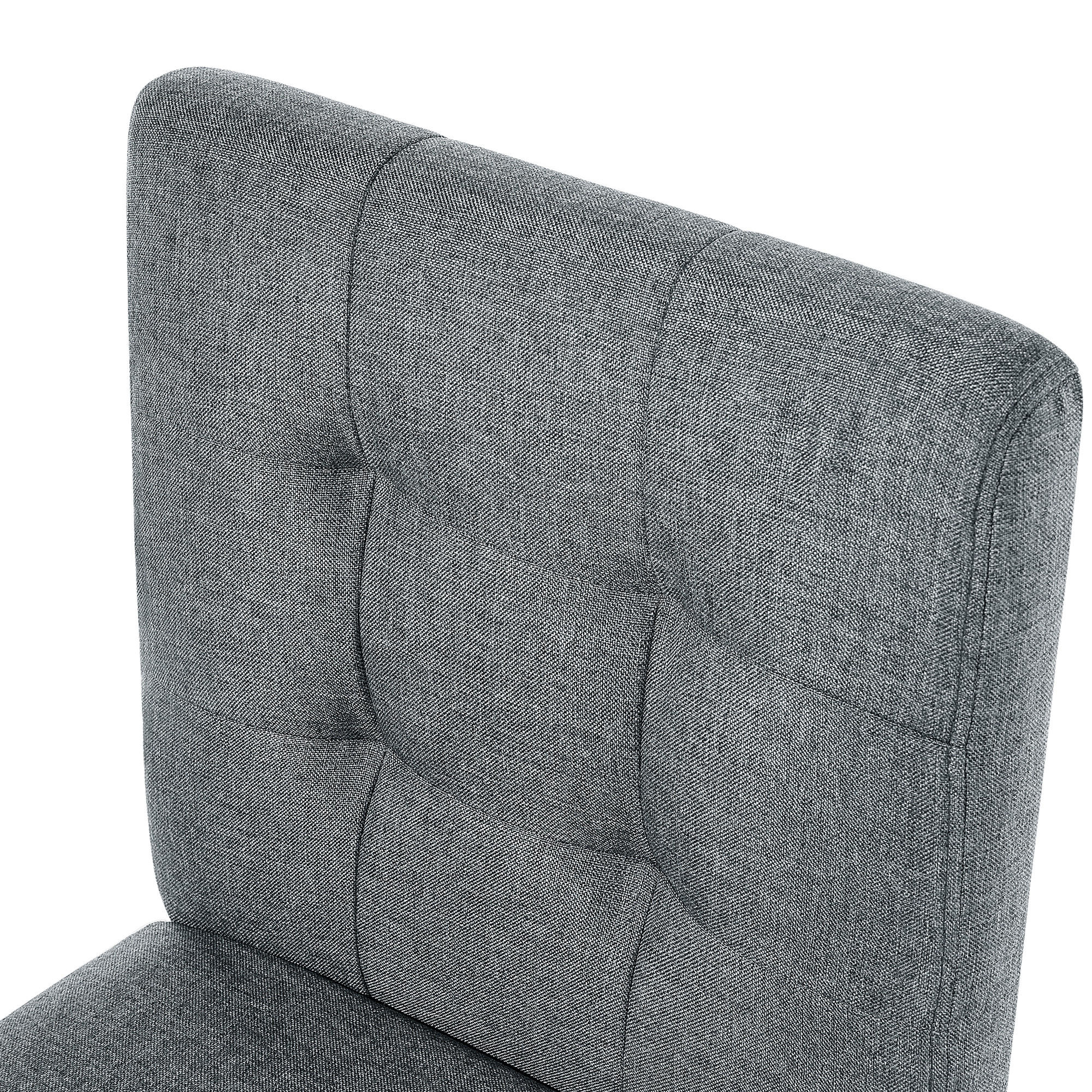 BARSTUHL 2er-Set Polsterbezug Grau Madison - Grau, Holz/Textil (45/110/58cm) - Beliani