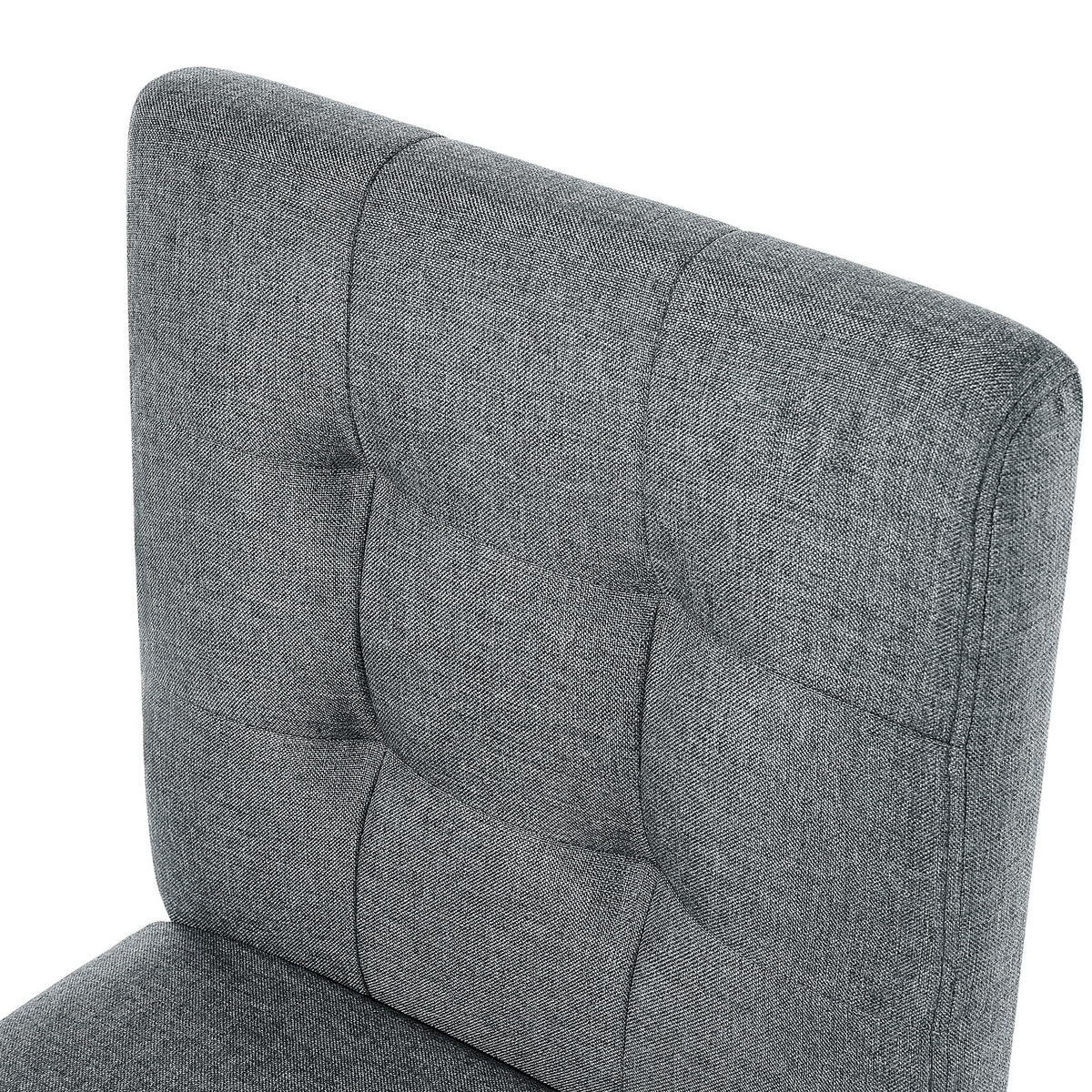 BARSTUHL 2er-Set Polsterbezug Grau Madison - Grau, Holz/Textil (45/110/58cm) - Beliani