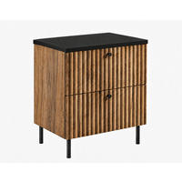 BADEZIMMERSCHRANK: Craft Eiche Gold / Platte Schwarz / Griffe Schwarz / Beine Schwarz, 60 x 44,4 x 73,6 cm - Eichefarben/Schwarz, Holzwerkstoff (60/73.6/44.4cm) - 3XE LIVING
