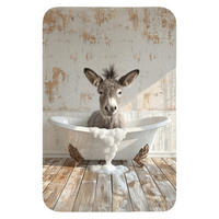 WC PŘEDLOŽKA Osel - Zvířata - Vana - Pěna 40x60 cm - krémová, textil/plast (40/1cm) - OnlyWow