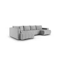 WOHNLANDSCHAFT Armanda - Grau, Holzwerkstoff/Textil (392/83/185cm) - Fun Möbel