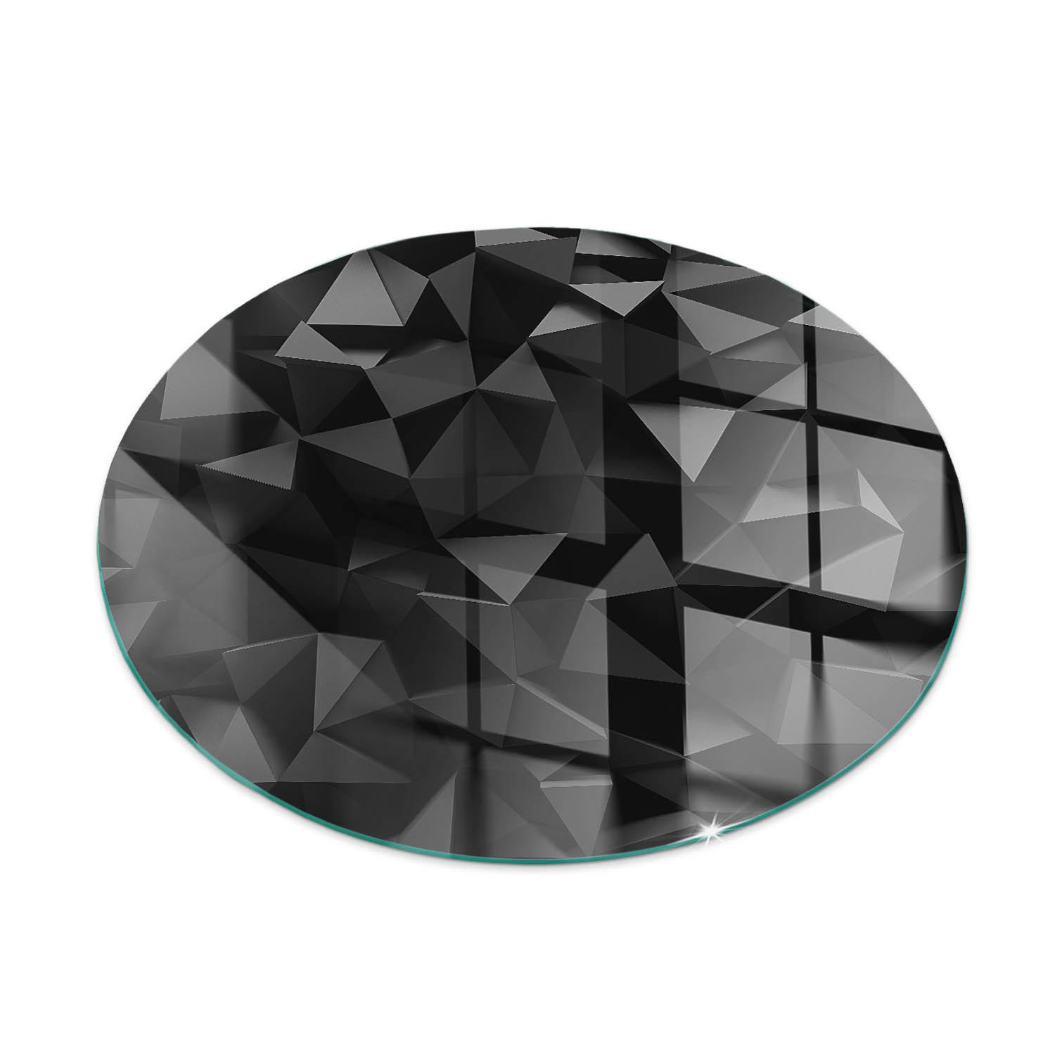 ArtPrintCave Glasplatte Schwarz 100x100x0.4 cm