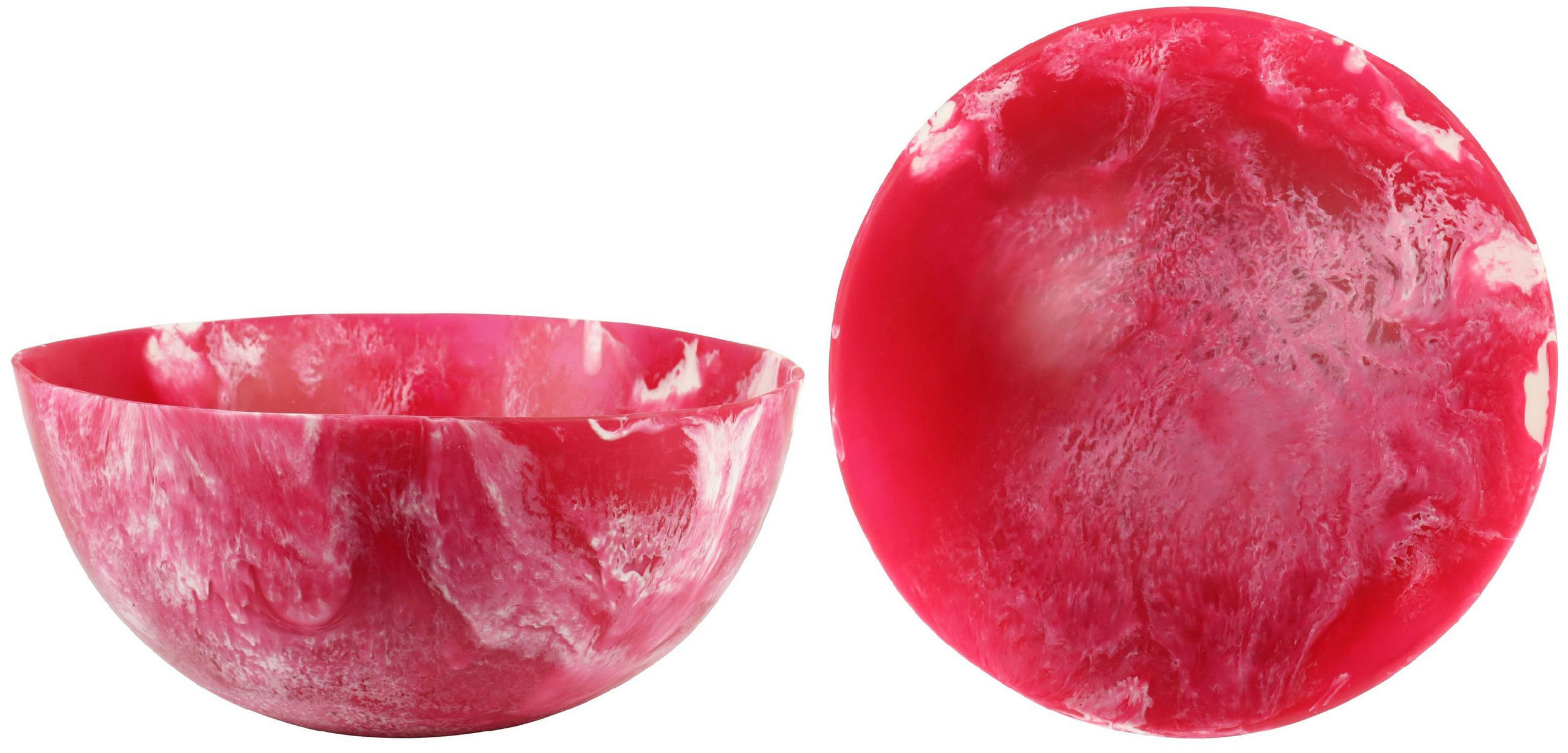 SCHALE Alabaster rot Resin - Rot, Kunststoff (33.5/14.5/33.5cm) - FURNARO