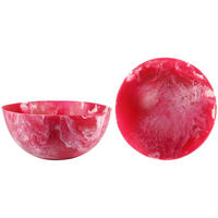 SCHALE Alabaster rot Resin - Rot, Kunststoff (33.5/14.5/33.5cm) - FURNARO