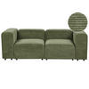 2-SITZER-SOFA Cord grün Falsterbo - Grün, Textil (204/70/105cm) - Beliani
