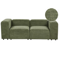 2-SITZER-SOFA Cord grün Falsterbo - Grün, Textil (204/70/105cm) - Beliani