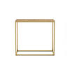 KONSOLENTISCH Well 80 Eiche Wotan, Goldene Beine - Eiche Wotan/Goldfarben, Holzwerkstoff/Metall (25/80/80cm) - Bettso