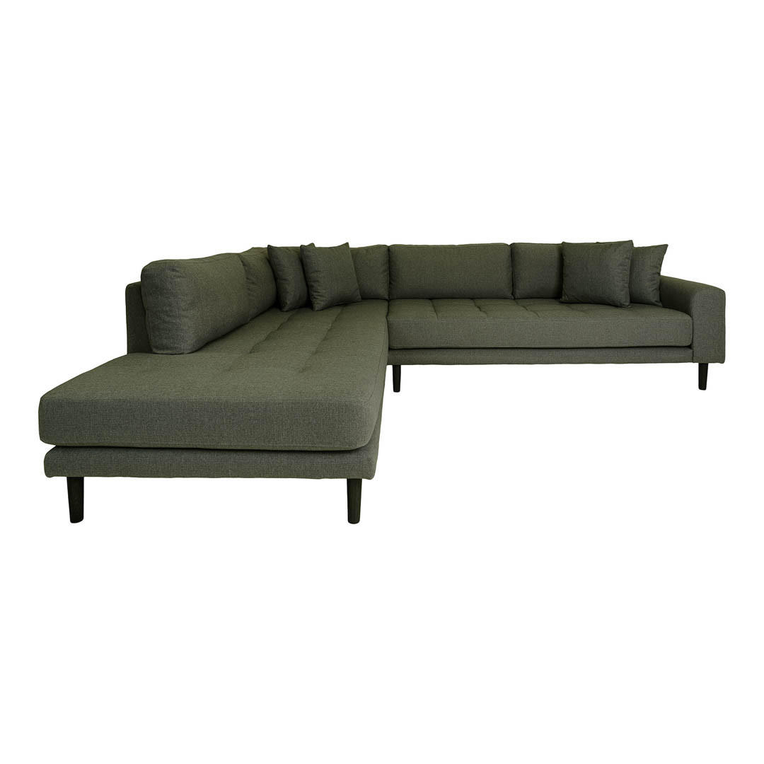 HÖRNSOFFA Lido för 4 personer 257 x 220 x 76 cm – grön - Grön, Textil (257/220cm) - ebuy24